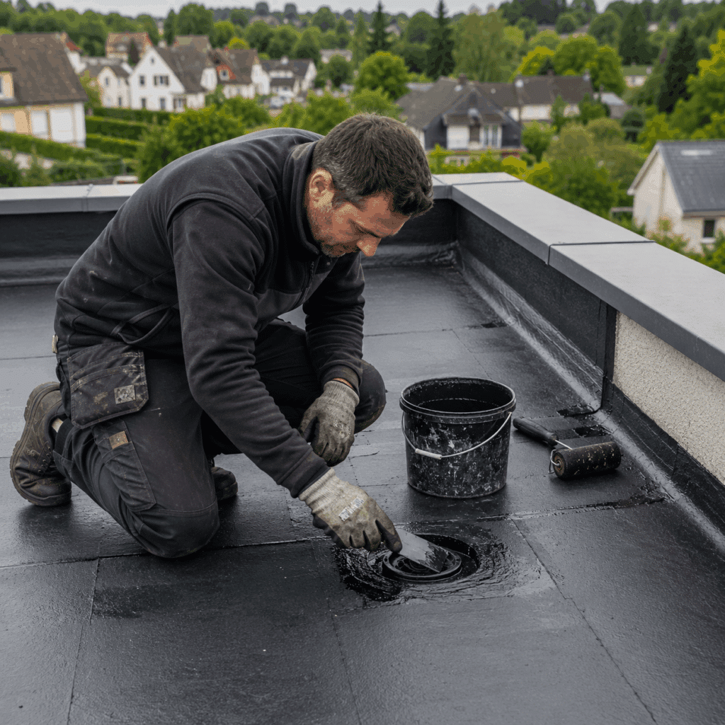 Réparation d’infiltration sur toit plat